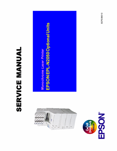 Epson EPL-N2050 Epson Monochrome Laser Printer EPL-N2050  and Optional Units Service Manual